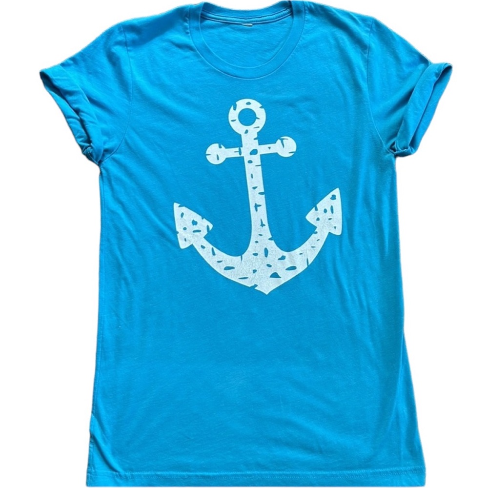 Light blue anchor tee - never worn